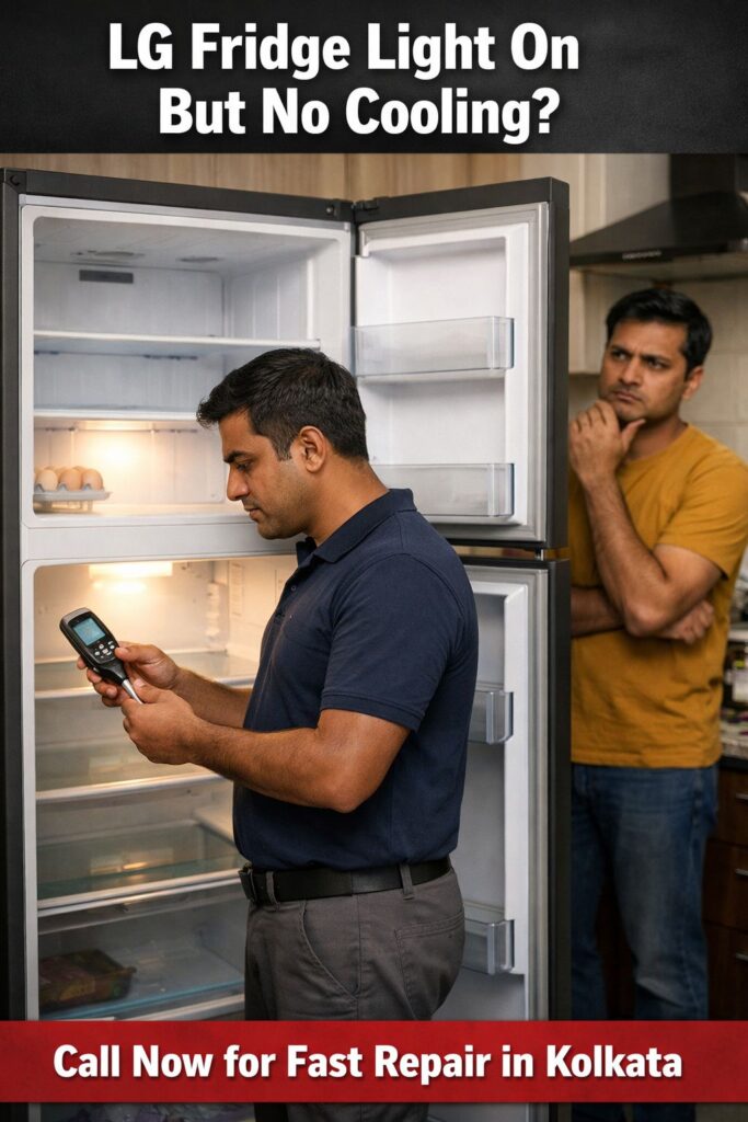 LG Fridge Light On But No Cooling Repair in Kolkata | Same Day Service