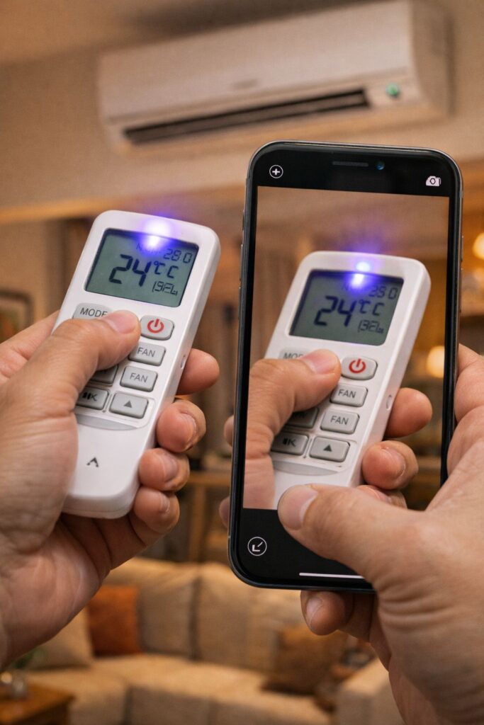 Testing AC remote signal to diagnose Voltas AC remote not working issue