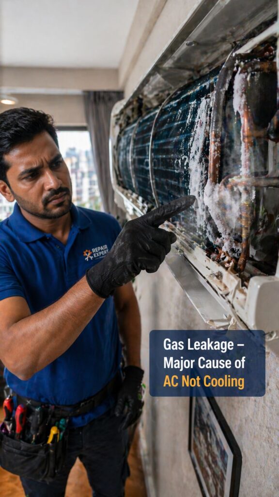 Comparison of a clogged dirty AC filter and a clean filter, showing how regular maintenance can solve cooling issues and improve air conditioner performance in Hyderabad.