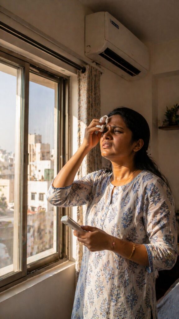 Blue Star AC not working Hyderabad summer heat discomfort indoor