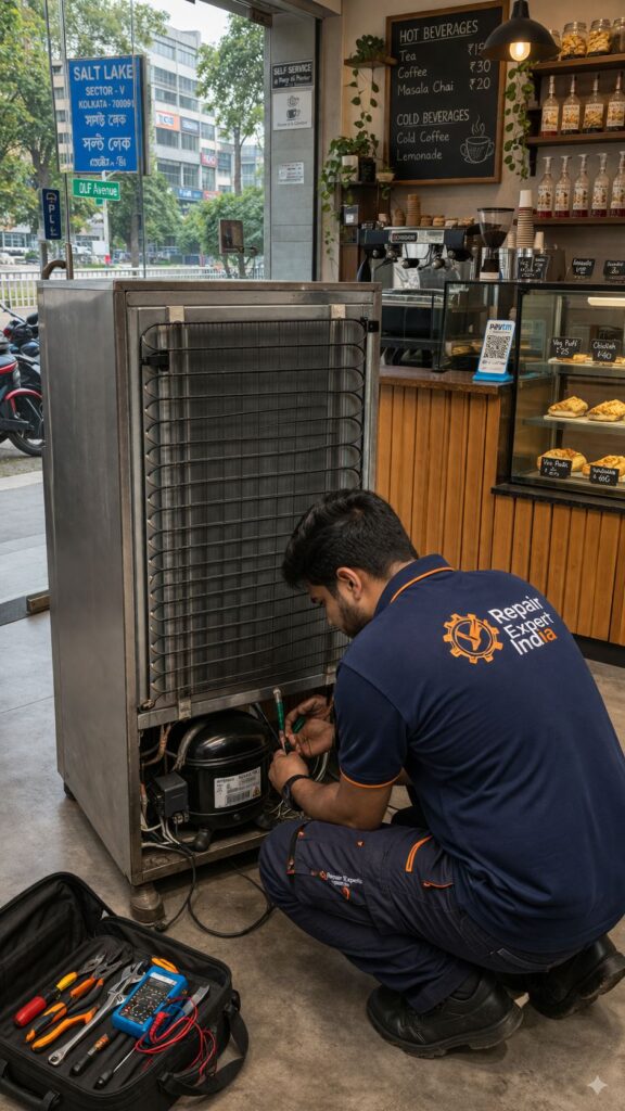 commercial fridge repair service in salt lake kolkata cafe refrigerator technician