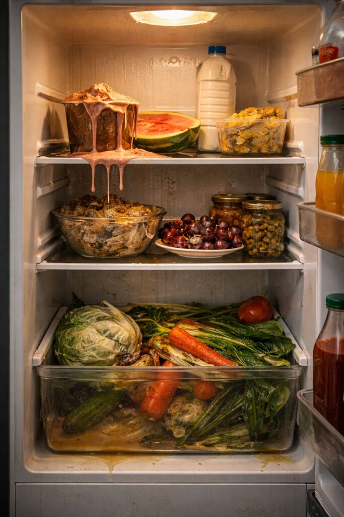 Fridge not cooling due to gas leak problem in Jadavpur Kolkata with spoiled food