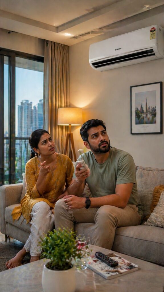 Hyderabad apartment couple facing Samsung AC remote not working issue