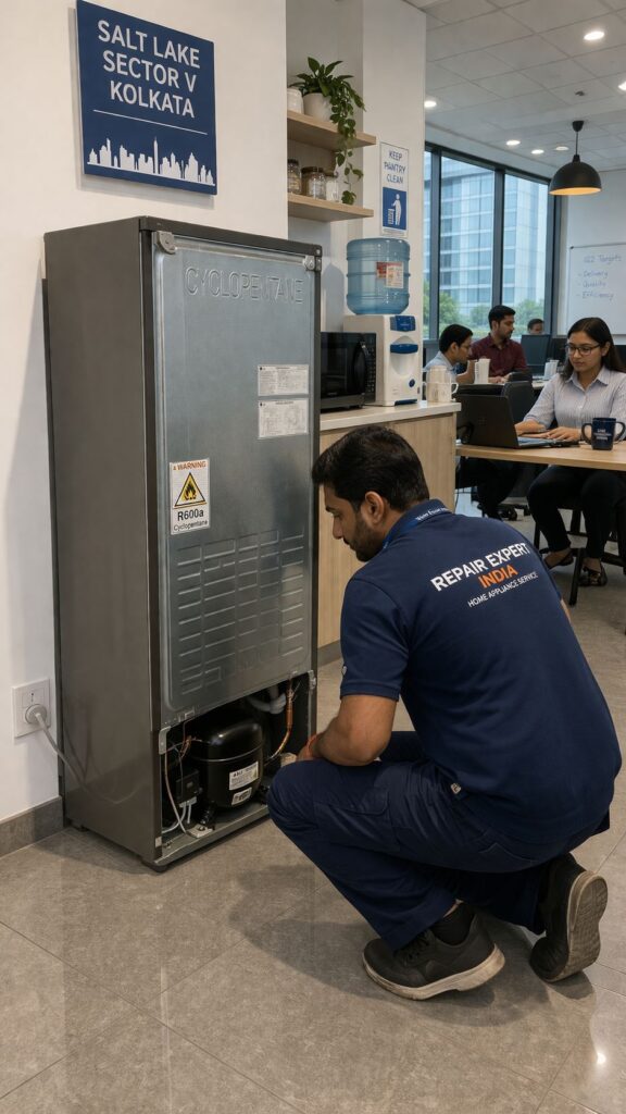 refrigerator repair in salt lake sector v office pantry by technician