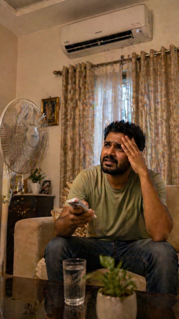 Samsung AC low cooling problem Hyderabad user feeling uncomfortable in room