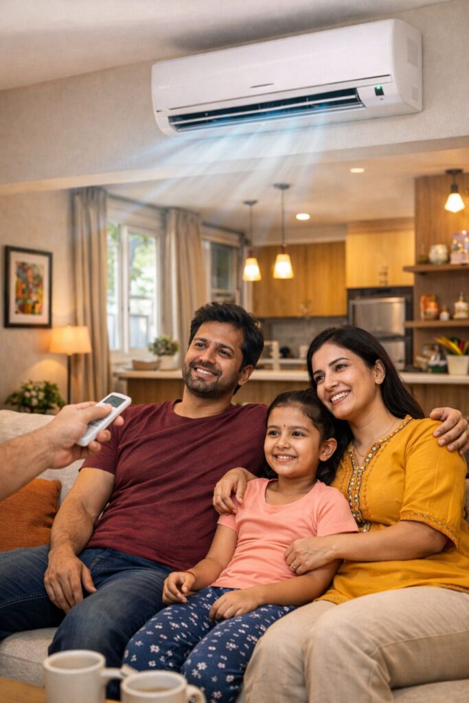 Voltas AC working properly after remote repair in Hyderabad home