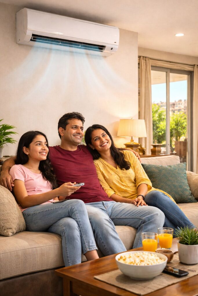 Voltas AC working properly after repair in Hyderabad home