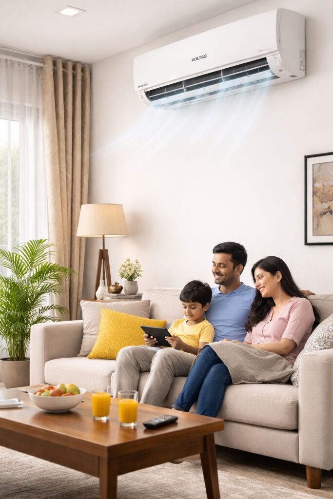 Split AC working efficiently without water leakage after repair in Hyderabad home