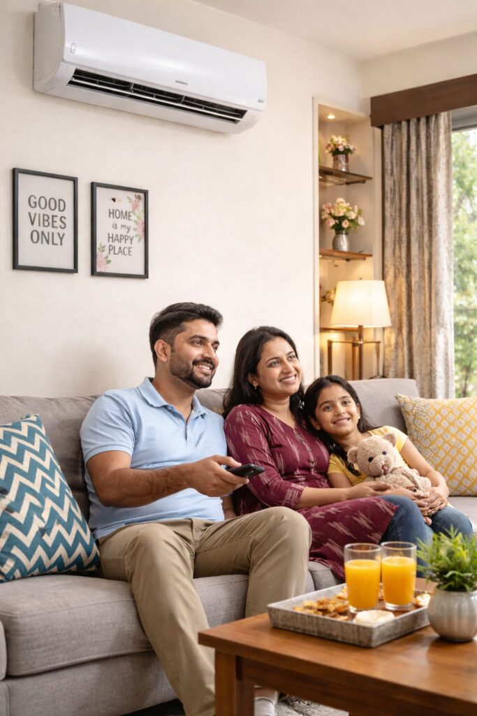 Voltas AC working silently after noise problem repair in Hyderabad home