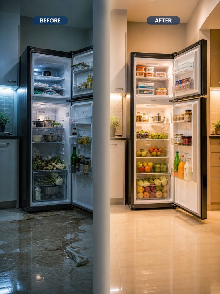 haier fridge repair new town before and after refrigerator repair result
