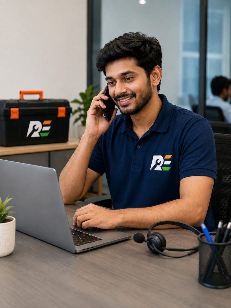 Repair Expert India customer care executive assisting a customer in Kolkata
